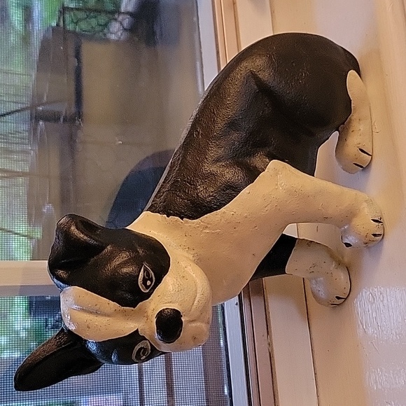 Albert Price Accents Vintage Boston Terrier Door Stop Cast Iron